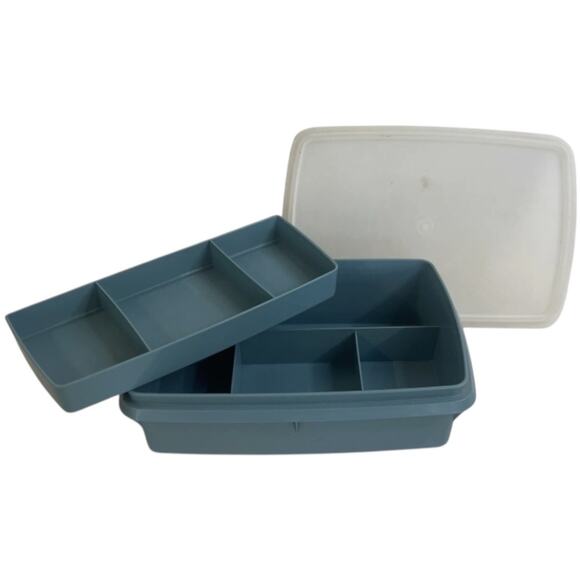 Tupperware Tuppercraft 767 Divided Stow-N-Go Sewing Crafts Tackle Box Vintage - Picture 10 of 11